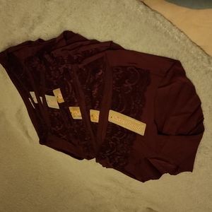 5 for $20..New Panties. prem fabric fits sml/med.from Bangkok..laces on front